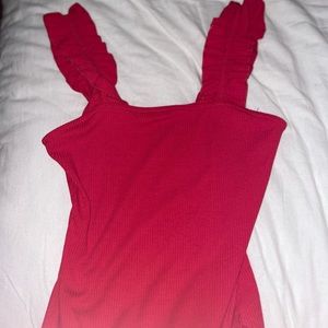 Red Bodysuit - Size Small